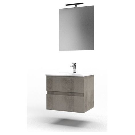 MOBILE BAGNO SOSPESO MOD. STILE L. 60 CM Misura: Quercia Bianca