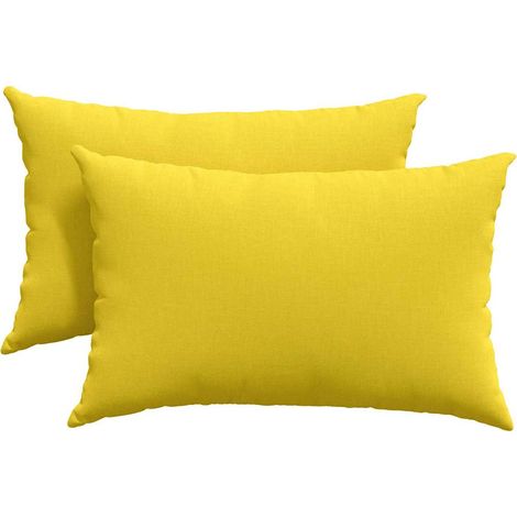 Maison Exclusive - Sofakissen 2 pcs Helles Gelb 60 x 40 cm Stoff