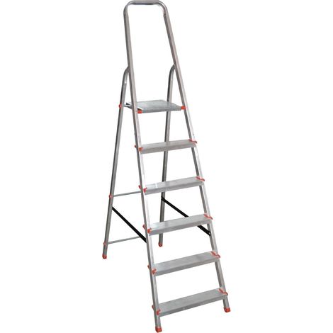 SCALA IN ALLUMINIO USO DOMESTICO STELLA BASIC MARCHETTI GRADINO DA 80 MM - Cod. - Gradini: 21028 - 3 gradini (1/5)