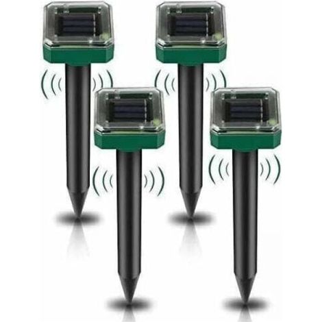 Repelente ultrasónico solar para topos, 4 unidades, repelente solar ultrasónico, repelente solar para topos, repelente ultrasónico para serpientes