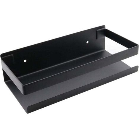 Etagère et rangement de douche,Meubles de salle de bain en acier inoxydable noir (1/4)