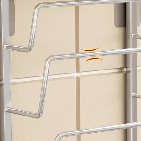 Küchendeckelhalter aus Edelstahl 304, kein Bohren erforderlich, Wand- oder Arbeitsplattenmontage, Halterung für Deckel, Besteck und Messer, Wand- und Bodenmontage, ein Fach für Messer (1/3)
