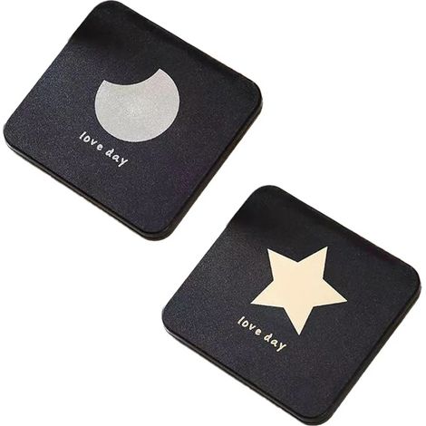 Miroir compact pour hommes, femmes et filles, miroir de maquillage de voyage pour sac à main et poche, miroir portable double face (1/4)