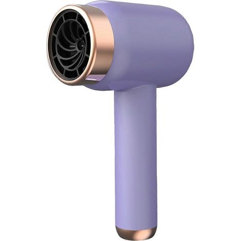 3-Speed Low Noise Rechargeable Hair Dryer in Purple – Cordless Cool Air, Plug-in for Hot Air