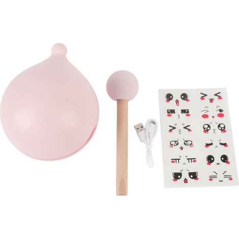 Lampe nuit poisson bois 3 luminosités rechargeable – Silicone mignonne avec sticker marteau chambre rose, éclairage (1/5)