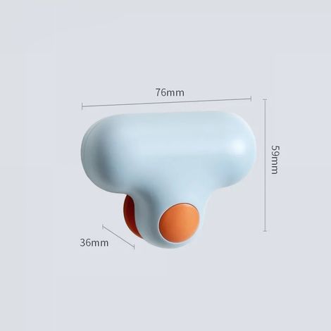 Raclette à miroir en TPR, petite brosse de nettoyage ergonomique pour verre avec ventouse, bleue. (1/4)