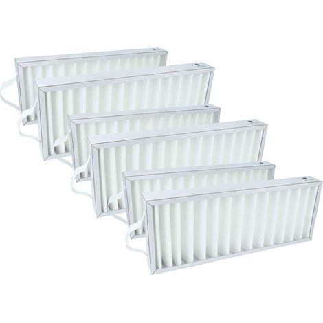 vhbw 6x Compact Filter G4 Replacement for Pluggit APFG4-310 for Fan, Bathroom Fan, Ventilating Device, Ventilation Unit - Air Filter