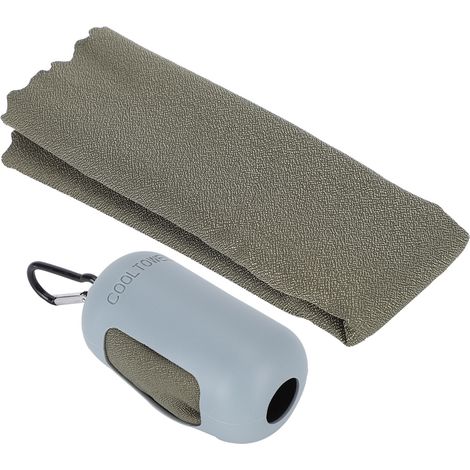 Serviette de douche rafraîchissante portable en microfibre à séchage rapide pour les voyages, le sport et le camping en plein air (Gris) (1/5)