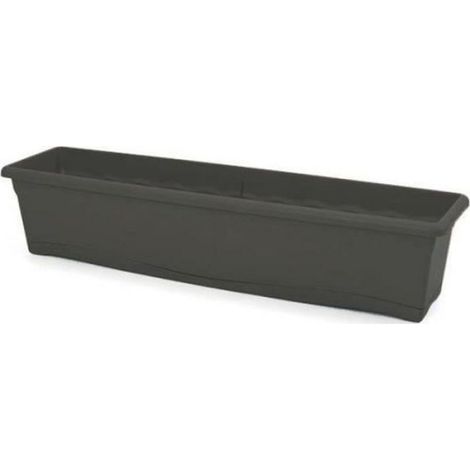 Jardinière Rectangulaire - 80 X 20 X 18 Cm - Plateau Intégré - Anthracite - 1 Pièce (1/2)