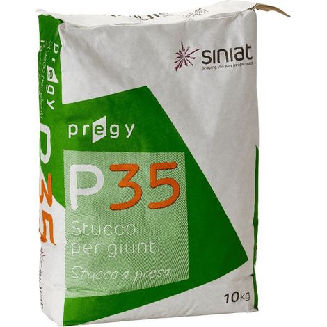 Stucco p35 10kg in polvere presa medio rapida per cartongesso e interni