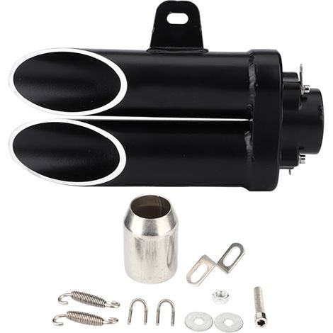 Silencieux double universel pour moto, tube d'échappement arrière compatible Yamaha R6 MT-03 MT-07 MT-09 (1/5)