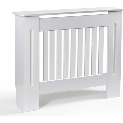 COPRITERMOSIFONE IN LEGNO 112 X 19 X 81.5 CM IN COLORE BIANCO