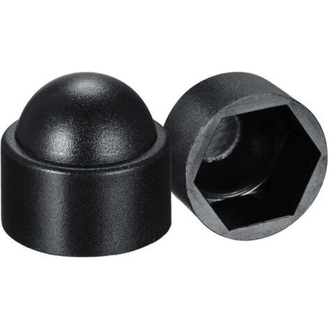 100 pièces - Cache vis écrou de protection M8 clef de 13 mm - plastique NOIR (1/3)
