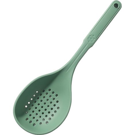 Schaumlöffel – Kochlöffel aus lebensmittelechtem Silikon – Sieb – Einheitsgröße, 32 cm – Grün
