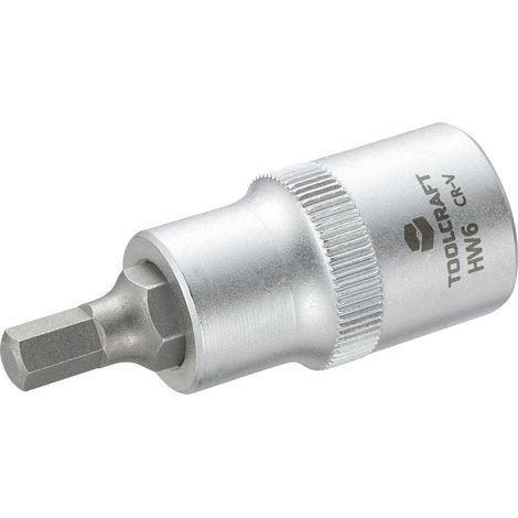 TOOLCRAFT 816156 Brugola interna Inserto giravite a bussola 6 mm 1/2 (12.5 mm)