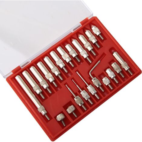 Ensemble de 22 pièces comprenant des sondes indicatrices, des accessoires pour comparateurs à cadran et des accessoires pour instruments de mesure. (1/5)