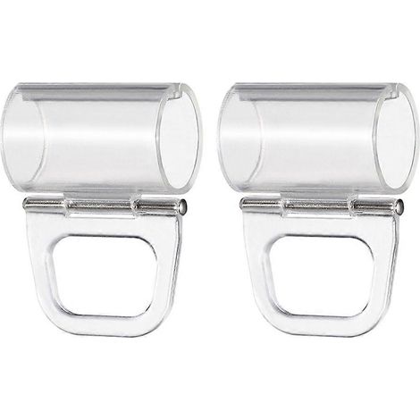 Lot de 2 pinces de levage transparentes pour stores enrouleurs sans cordon, avec poignées et accessoires. (1/4)