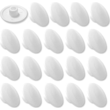 cyclingcolors 20x coprivite tappo vite bianco testa pozidrive pz3 12,5mm x 4,2mm plastica cappuccio croce mobili (1/2)