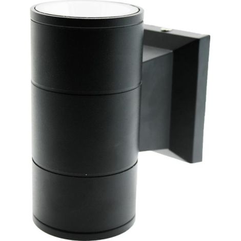 IluminaShop - Aplique de Pared LED Tube Negro I 6W IP54 Blanco Calido 3000K (1/5)