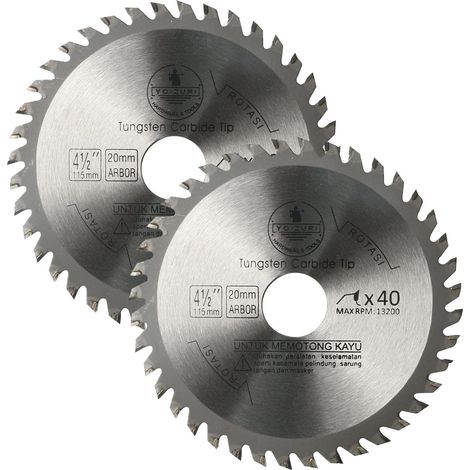 Lame De Scie Circulaire - 115 Mm - Trou Central 22 Mm - 40 Dents Carbure - Pour Scie Circulaire Et Scie À Ongher - 2 Pièces (1/5)
