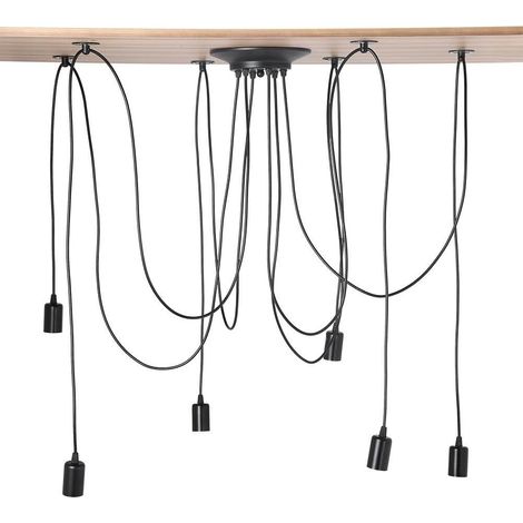 LYCXAMES Deckenleuchtenhalterung, 6-Kopf-Anhängerhalterung im industriellen Vintage-Stil, Deckenlampen-Hängeleuchten für Schlafzimmer, Wohnzimmer, Esszimmer, Hoteldekoration (1/5)