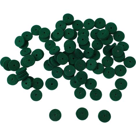 Lot de 90 pièces de feutre vert pour piano, feutre rond antibruit pour piano, feutre pour clavier et rondelles d'équilibrage (1/5)