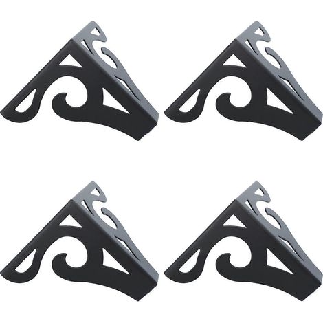 Pieds de table créatifs en fer forgé noir, durables et élégants pour un usage domestique, idéaux pour la fabrication de meubles à faire soi-même. Ensemble de 4 pièces. (1/5)