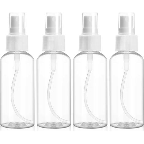 Lot de 4 mini flacons vaporisateurs de 50 ml, flacons de voyage, petits contenants rechargeables pour cosmétiques, parfums et voyages (1/5)