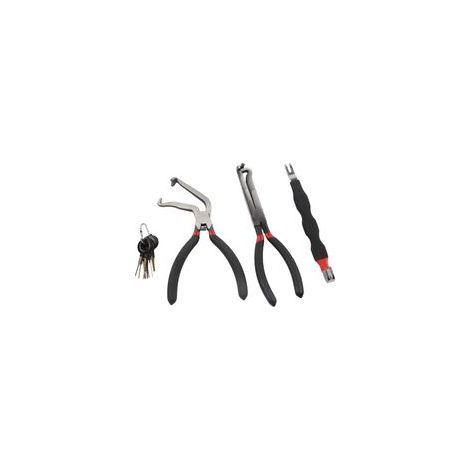 Lot de 3 outils de démontage de connecteurs électriques avec 8 outils de déverrouillage de borne, pince de déconnexion de faisceau de câblage de voiture pour réparations automobiles (1/5)