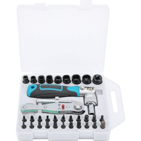 Kit tournevis cliquet 45 acier/PP métrique jeu d'embouts douilles pour réparation électroménager (1/5)