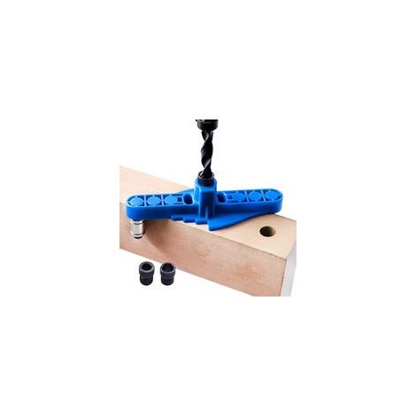 Guide de perçage pour bois 2 en 1, gabarit de perçage vertical pour tourillons, détecteur de trous pour bois avec bague de centrage, outils de menuiserie pour le perçage et le marquage avec but