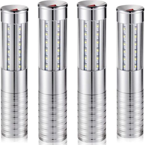 Lampe stroboscopique portable à 4 lampes rechargeables par USB pour le service des bouteilles de vin (lumière blanc argenté) (1/5)