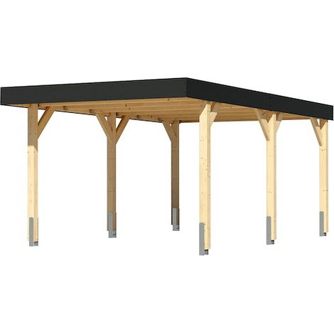 Einzelcarport Leimholz 1 318x575x240cm natur