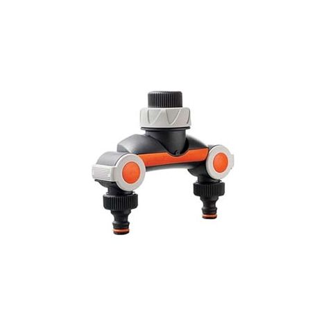 PRESA RUBINETTO A 2 VIE CON REGOLATORE-MODERATORE- - ø 3/4 mm.20x27 - sfuso c/cartellino - 80043073 - 2 pezzi GF