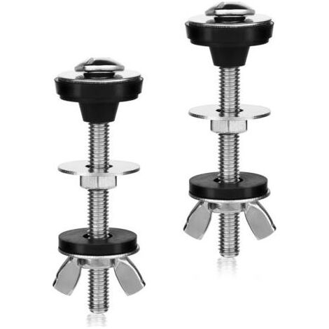 Lot de 2 vis de réservoir de chasse d'eau en acier inoxydable pour réservoir de chasse d'eau sur cuvette de WC (1/5)