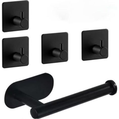 Toilettenpapierhalter, Klebehaken, Handtuchhalter, selbstklebender Edelstahl, kein Bohren erforderlich, Wandmontage (1/4)