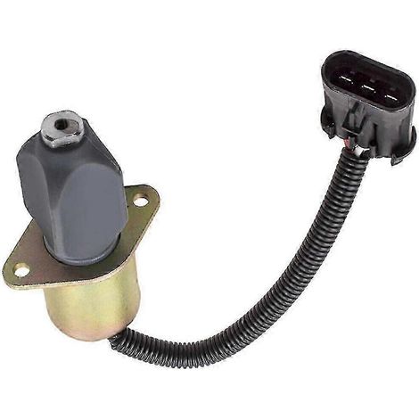 12v Excavator Fuel Shutoff Solenoid Valve For Bobcat Skid Steer Loader 743 751 753 763 773 6681513 6667993 6662993( ) (1/5)
