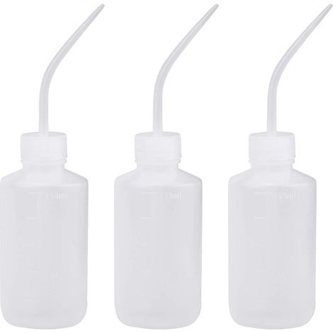 3 Piè,ces Bouteille D'arrosage de Plante Succulente, 250 ML Bouteille Squeeze en plastiqueTransparent Bend Bouche arrosoirs pour l'arrosage des Plantes, l'huile de Cuisson, Liquide (1/4)