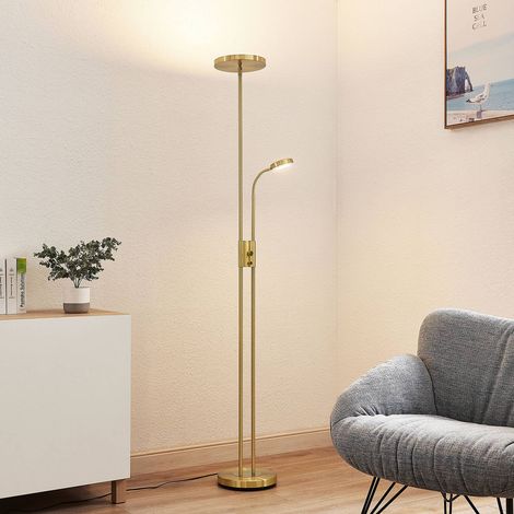 Lindby Lámpara de pie LED 'Seppa' en Dorado Metal (1/4)