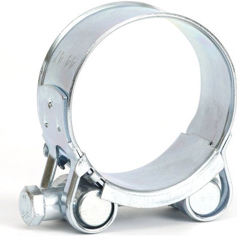 Collier avec goupille en acier inoxydable 102 - 110mm, 1 pièce, argent, collier de serrage (1/4)
