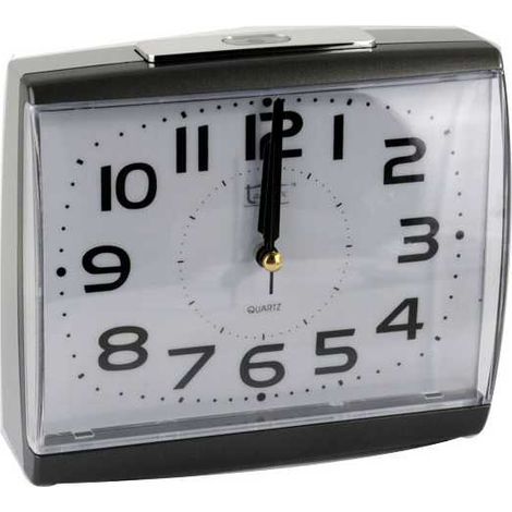 Reloj despertador estilo gris Ladydoc 07147