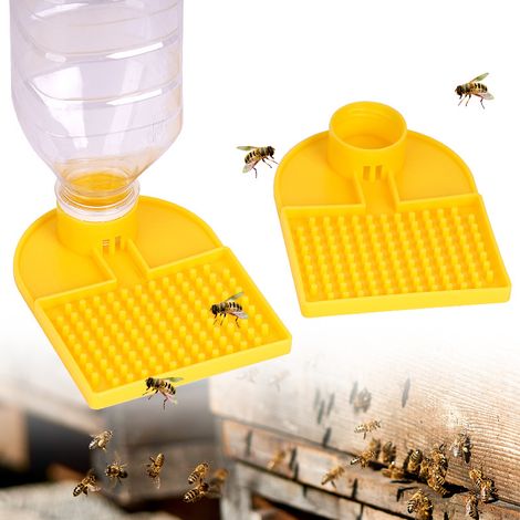 Lot de deux abreuvoirs pour abeilles – dispositifs d'arrosage pour entrée de ruche adaptés à l'apiculture de jardin en extérieur. (1/5)