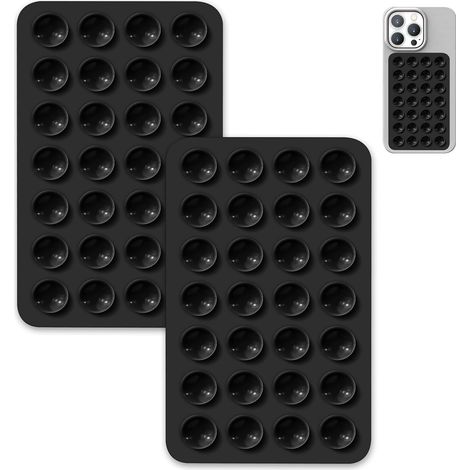 Lot de 2 supports de téléphone à ventouse double face, support adhésif silicone pour iPhone et Android (1/4)