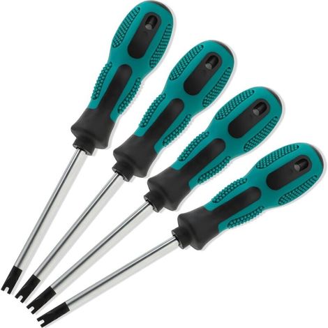 Juego de destornilladores magnéticos de 4 piezas, destornilladores en forma de U de 1,7/2,0/2,3/2,6 mm, kit de destornilladores de precisión antideslizantes, herramienta de reparación de destornillado (1/4)