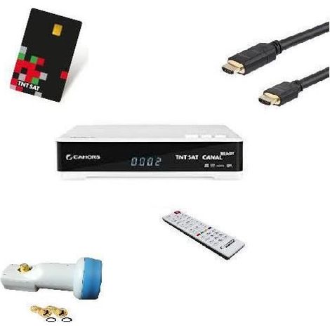 CAHORS Récepteur satellite HD + Carte TNTSAT V6 + Câble HDMI +LNB -HD ME