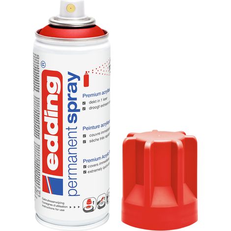Bombe Peinture Aérosol Edding 5200 Rouge Mat - Spray 200ml