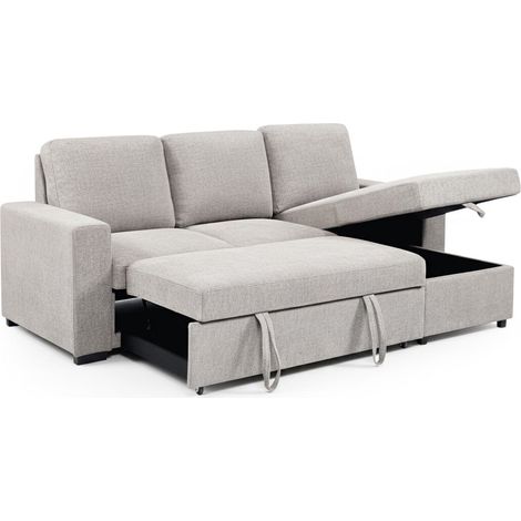 Sofa Cama Chaise Longue Luke 234cm, Beige