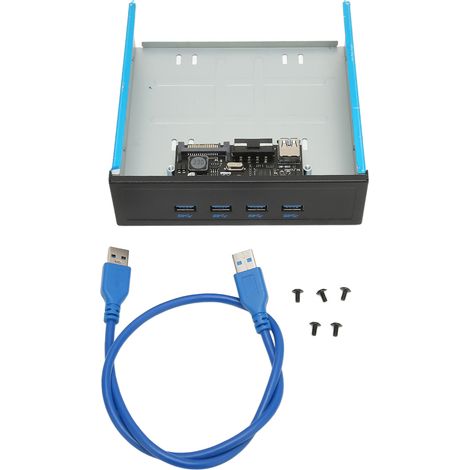 Boîtier externe CD ROM USB3.0x4 5Gbps haute vitesse, charge rapide BC1.2, panneau avant USB3.0 pour carte mère PC (1/5)