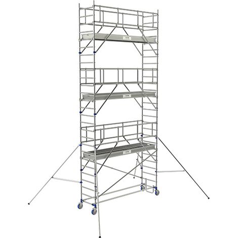 Echafaudage roulant 3 plateaux - Hauteur de travail max 7.85m - 26403860 (1/5)