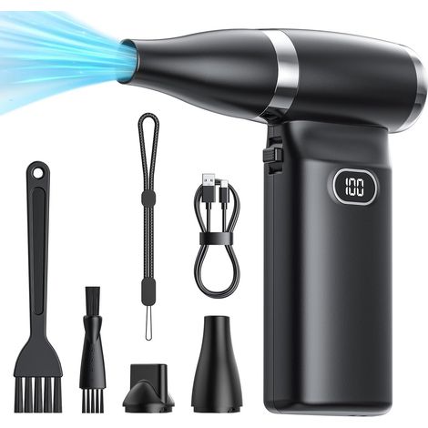 Druckluft Spray Staubgebläse Air Duster: 60 MPH Hochwindgeschwindigkeit Mini-Luftgebläse für Elektronik Tragbarer Computer Reiniger Hand Tastatur Reinigung Leistungsfähiger Stauber für Auto